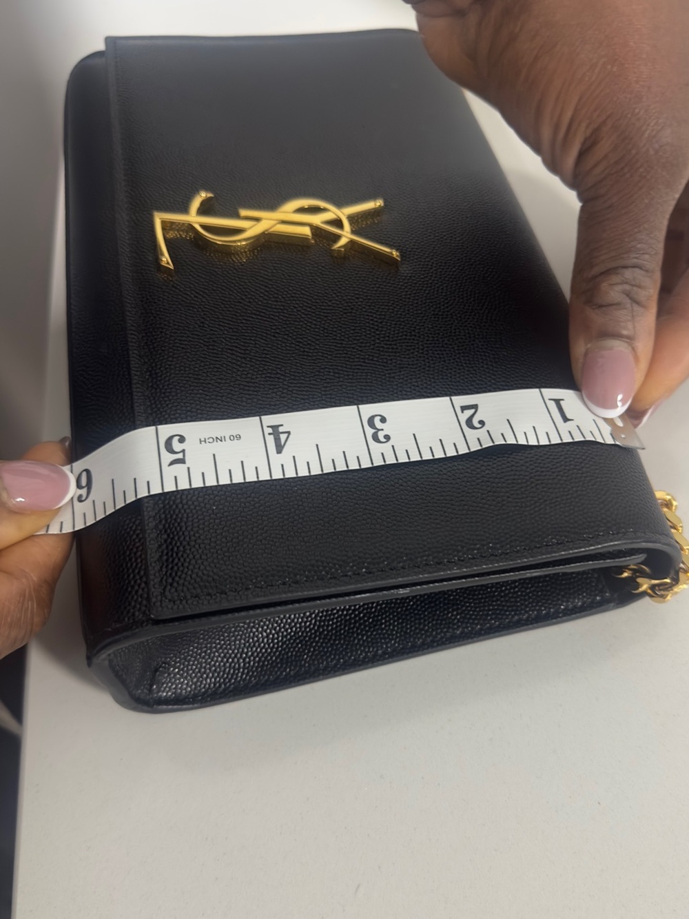 Yves Saint Laurent Black and Gold Crossbody Bag - Picture 3 of 4